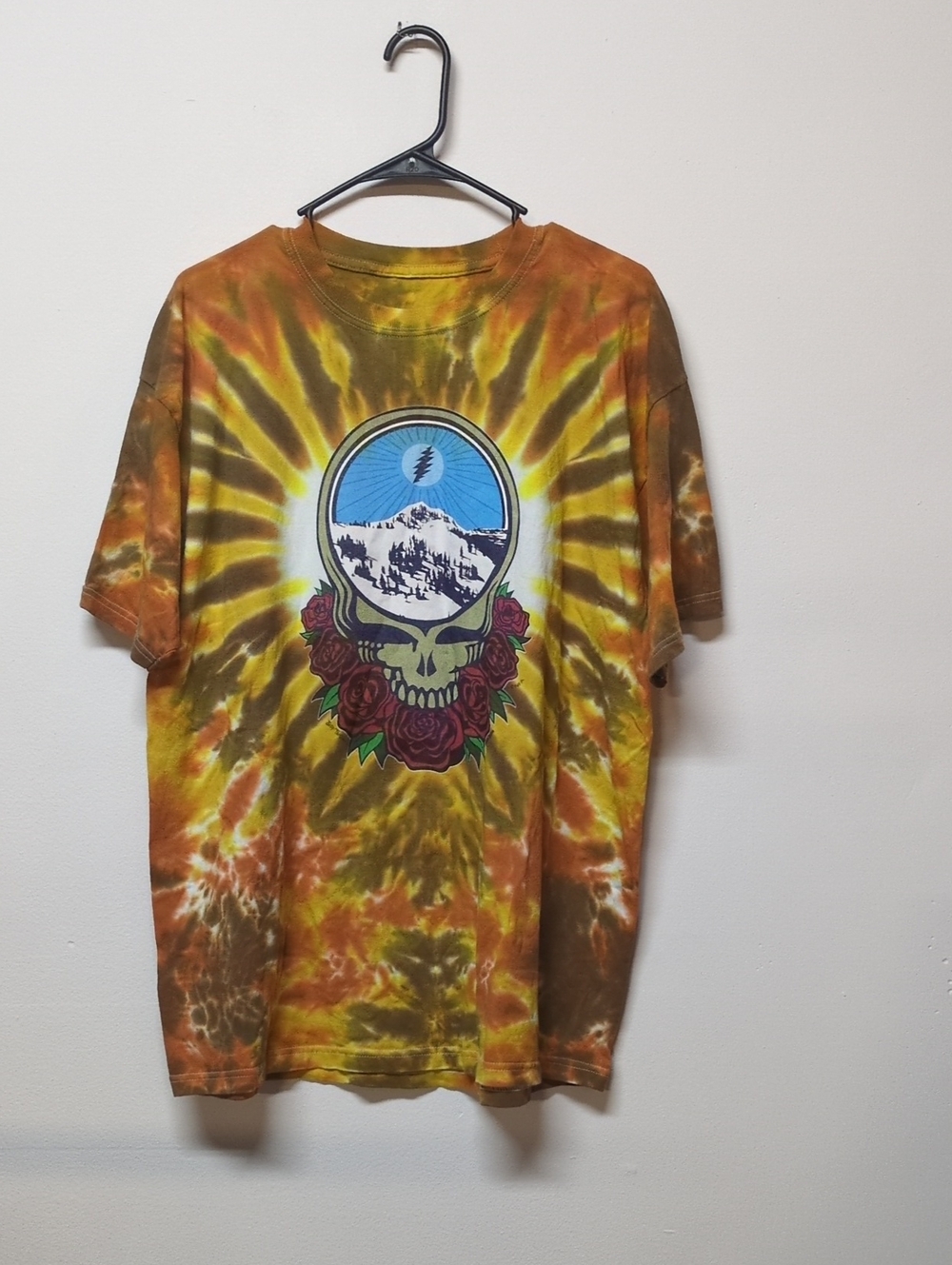 Grateful Dead Skeleton Skier Tie Dye Graphic T-Shirt Men’s M